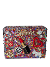Her Desk Her Throne | Red, Black, Gold & Silver Glitter Charm Organizer