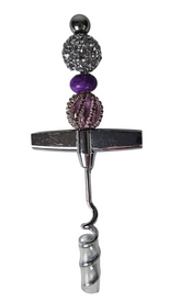 Intuition Poured | Crystal, Amethyst & Silver Luxe Cork Screw