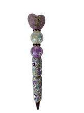 Soft Designer Energy | Lavender LV Heart, Crackle Globe & AB Barrel Pen
