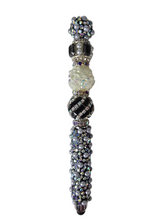 The Editorial | Grey Pearl, Black Stripe & White AB Crystal Stylus Pen