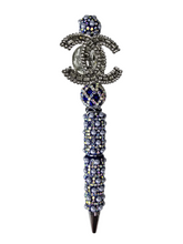 She Speaks Chanel | Periwinkle Pearl, AB Crystal & Silver Topper Pen
