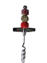 Rich & Radiant | Ruby, Gold & Fur Luxe Cork Screw