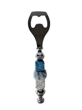 Blue Calm | Aqua Pave, Fur & Iridescent Crystal Bottle Opener