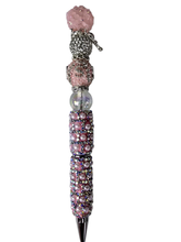 She Signs in Pink | Pink Pearl, Dollar Sign Charm & Crystal Globe Pen