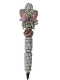 Divine Feminine | Pearl Barrel, Pink Baguette & Crystal Bow Pen
