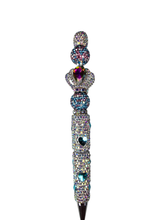 Multidimensional Crown | AB Crystal Barrel, Purple Gem & Teal Heart Pen