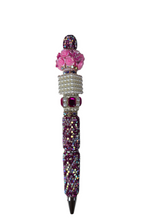 Fuchsia Royale | Purple Crystal, Pearl Globe & Pink Rose Luxe Pen