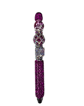 The Bloom Boss | Hot Pink, Silver Crystal Flower & Fuchsia Luxe Stylus Pen
