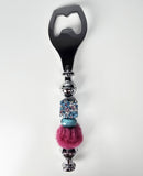 Vivid & Intentional | Confetti Pave, Teal & Magenta Fur Bottle Opener