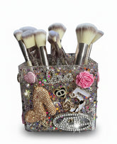 Queen of Every Corner | Mirror, Pink Script & Gold Silver Charm Organizer