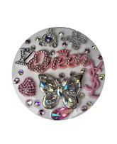 She Reigns Compact Mirror | Pink & Crystal Queen, Butterfly & YSL Energy