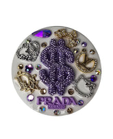 Crowned & Paid | Purple Dollar, Prada & Crystal Compact Mirror