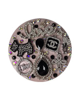 Blush & Noir | Crystal Chanel, Dior & Black Gem Compact Mirror