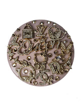 All Gold Everything | Blush & Gold Crystal Designer Compact Mirror