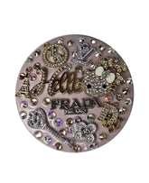 Hello Luxe | Blush, Gold & Crystal Designer Compact Mirror