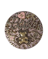 Golden Barbie | Blush & Gold Crystal Compact Mirror