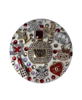 She's Unapologetic| Ruby Red, Silver & Designer Energy Compact Mirror