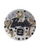 She's That Barbie | Black, Gold & Crystal Designer Compact Mirror