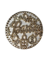 Quietly Iconic| Gold Barbie, Lock Charm & Designer Crystal Energy Compact Mirror
