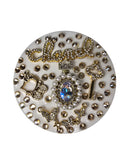 Gold Standard | White, Pearl & Crystal Perfume Bottle Compact Mirror