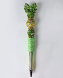 In Her Abundance Era | Lime Green, Gold Crystal & Deep Green Luxe Pen
