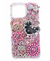 Pink & Unapologetic | Crystal Bow, Hello Kitty Heart & Mirror Case