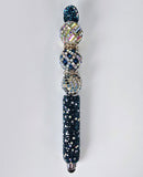 The Deep Blue Divine | Deep Teal, AB Prism & Silver Pavé Luxe Stylus Pen