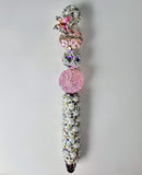 The Garden Goddess | Pink Butterfly, Crystal Bloom & Pearl Stylus Pen