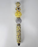 The Golden Hour | Yellow Crystal, Heart Charm & Pearl Luxe Stylus Pen