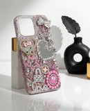 Pink & Unapologetic | Crystal Bow, Hello Kitty Heart & Mirror Case
