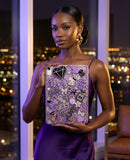 Lavender Noir | Purple Glitter & Crystal Designer iPad Case
