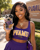 She Bleeds Purple & Gold | The PVAMU Luxe Crystal Case