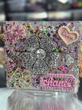 Queen of Every Corner | Mirror, Pink Script & Gold Silver Charm Organizer