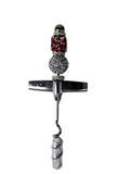 Fire & Ice | Ruby Red & Crystal Luxe Cork Screw