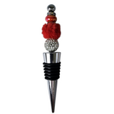 Passion Preserved | Red, Fur & Crystal Luxe Wine Stopper for the Unapologetic One