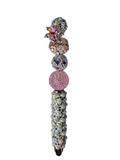 The Garden Goddess | Pink Butterfly, Crystal Bloom & Pearl Stylus Pen