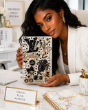 Quietly Iconic | Black Crystal & Gold Charm Statement Journal