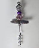 Intuition Poured | Crystal, Amethyst & Silver Luxe Cork Screw