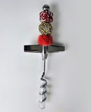 Rich & Radiant | Ruby, Gold & Fur Luxe Cork Screw