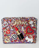 Her Desk Her Throne | Red, Black, Gold & Silver Glitter Charm Organizer