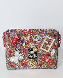 Her Desk Her Throne | Red, Black, Gold & Silver Glitter Charm Organizer