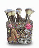 Queen of Every Corner | Mirror, Pink Script & Gold Silver Charm Organizer