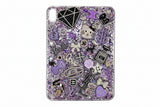 Lavender Noir | Purple Glitter & Crystal Designer iPad Case