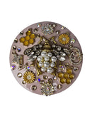 She's the Queen| Blush, Pearl Bee & Honeycomb Gold Luxe Compact Mirror