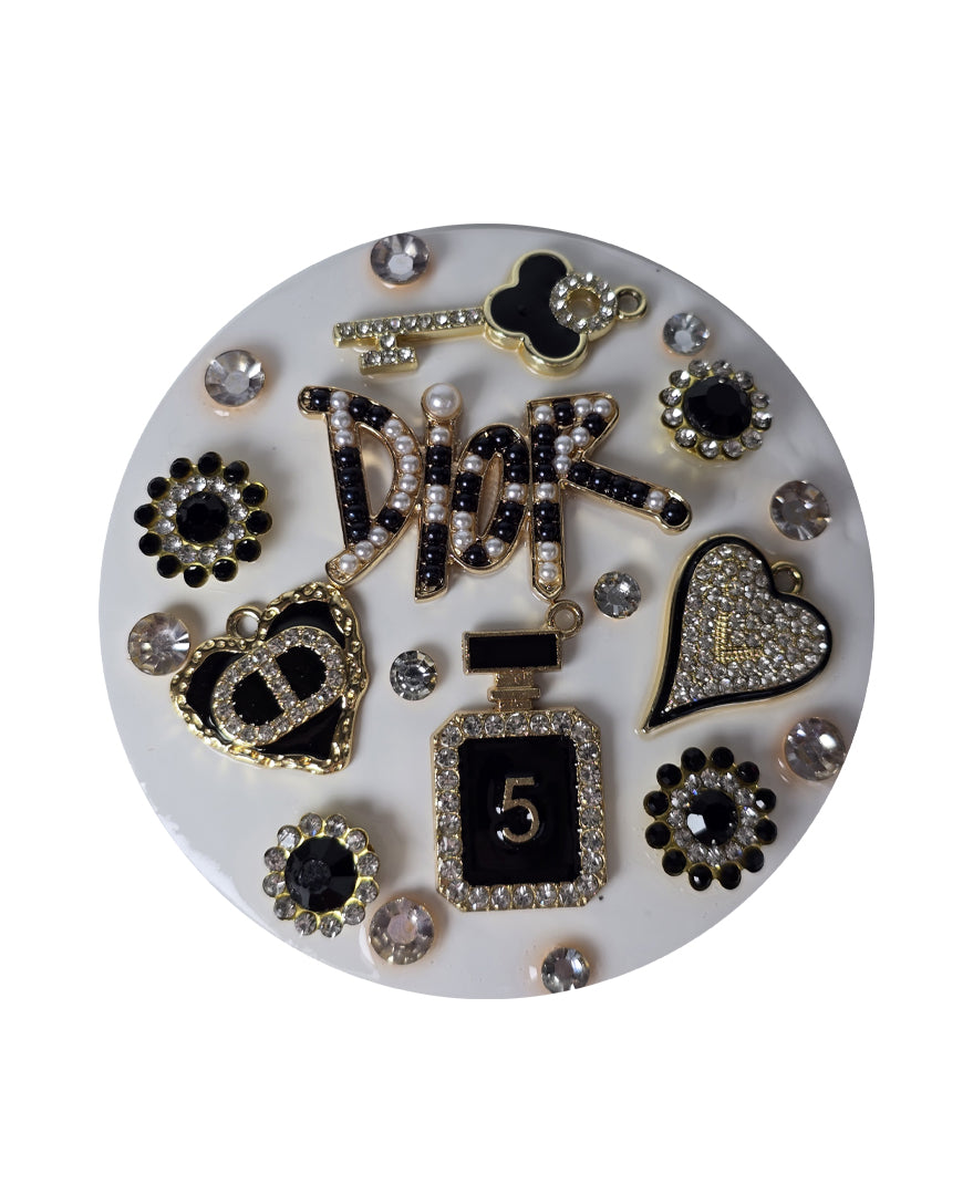 The Standard | Black, Gold & Crystal Dior Compact Mirror