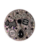 Blush & Noir | Crystal Chanel, Dior & Black Gem Compact Mirror
