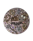 Hello Luxe | Blush, Gold & Crystal Designer Compact Mirror
