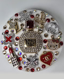 She's Unapologetic| Ruby Red, Silver & Designer Energy Compact Mirror