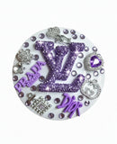 Purple Reign | LV, Prada & Dior Crystal Designer Mirror