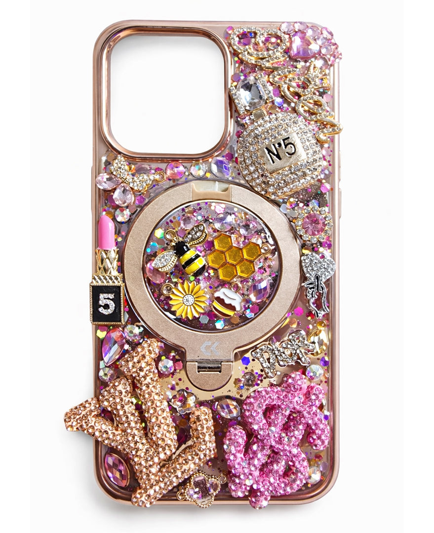 Dripping in Purpose | Queen Bee Spinner, Dollar Sign & Gold Script Case